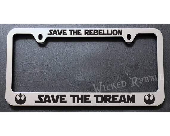 star wars license plate frame