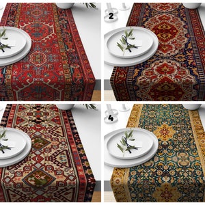 Rug Table Runner/Carpet Design Table Cover/Turkish Kilim Runner Rug/Auntentic Rug Table Runner/Farmhouse Style Geometric Southwest Runner