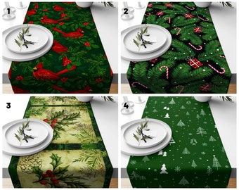 Camino de mesa navideño/Mesa festiva/Mantel navideño/Decoración navideña/Camino de mesa navideño/Decoración navideña/Decoración festiva