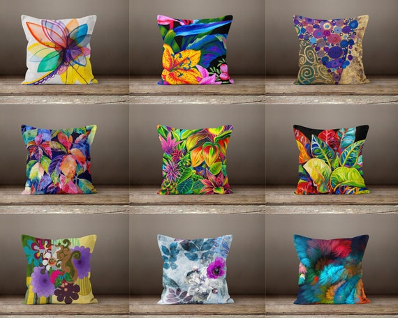 Multi color pillow clearance covers