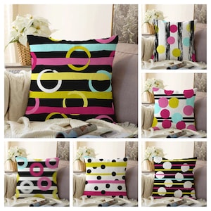 Colourful Geometric Cushion Cover|Modern Living Room Decoration|Contemporary Decor|Bedroom pillow cases|Housewarming gifts