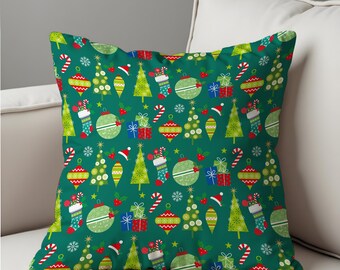 Holiday Patchwork Pillow Cover – Christmas Floral, 20x20 - Etsy