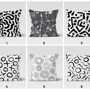 Abstract geometric cushion cover/Abstract decorative black white housewarming cushion cover/Abstract pattern garden,home decoration pillow