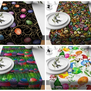 Easter Table Runner, Eggs Table Cloth, Easter Decoration Table Decor, Spring Table Decor, Gift For Her, Happy Easter Gift
