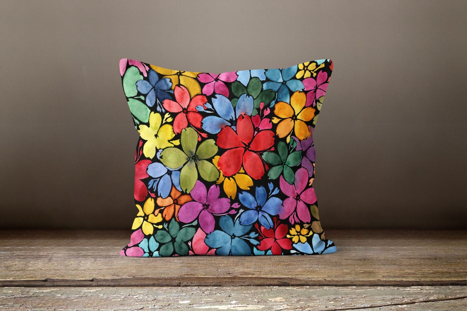 Abstract Multi Color Paint Cushion Cover/rainbow Retro Etsy UK