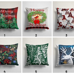 Merry Christmas Cushion Cover/Xmas Home Decoration/Festive Throw Pillow/Christmas Cushion/Seasonal Decor/Winter Decoration/Living room Decor