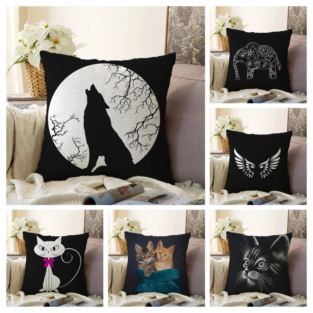 Premium Night Wolf Pillow 45x45