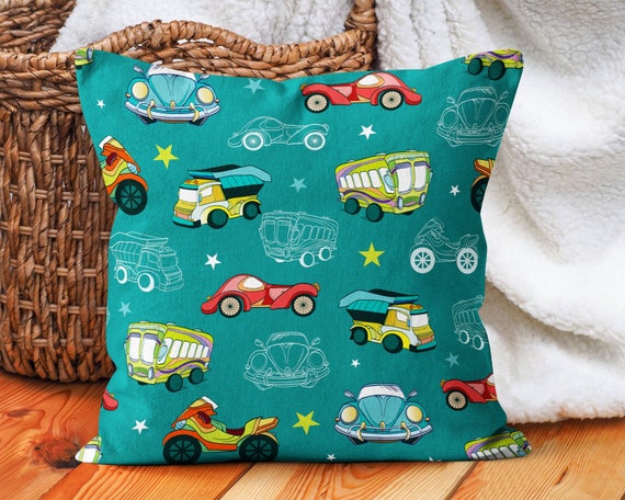 Federa per cuscino modello auto per bambini/Cuscino per arredamento camera  dei bambini/Modelli di auto copricuscino per cuscini/Cuscino decorativo  divertente/federa per cuscino per bambini della scuola materna -  Italia