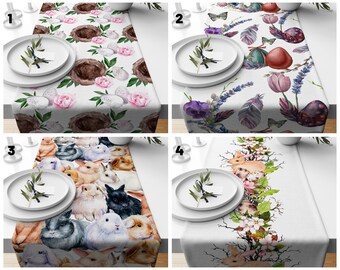 Runner da tavolo a forma di uova, decorazione da tavolo a forma di coniglietto, tovaglia primaverile colorata, regalo di buona Pasqua, decorazione di uova di Pasqua dipinte, buona Pasqua