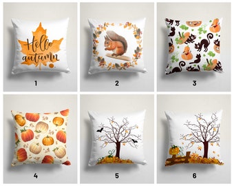 Fall Trend Cushion Cover/Pumpkin Pillow Cover/Fall Trend  Autumn Tree Cushion Cover/Pumpkin Pillow Sham/Halloween Decor/Gift For Her