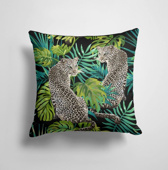 Exotic Animals Leopard Cheetah Jungle Cushion Cover – 100% Cotton, Digital Print