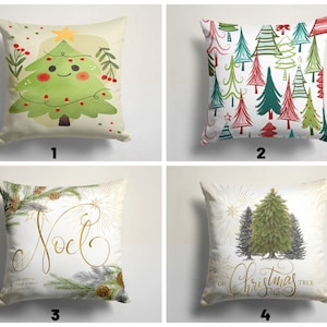 Xmas Pine Tree Cushion Cover/Red Green New Year  Christmas Cushion Cap/New Year Home Textile/Noel Gift  Pillow Cap/Christmas Gift Decoration