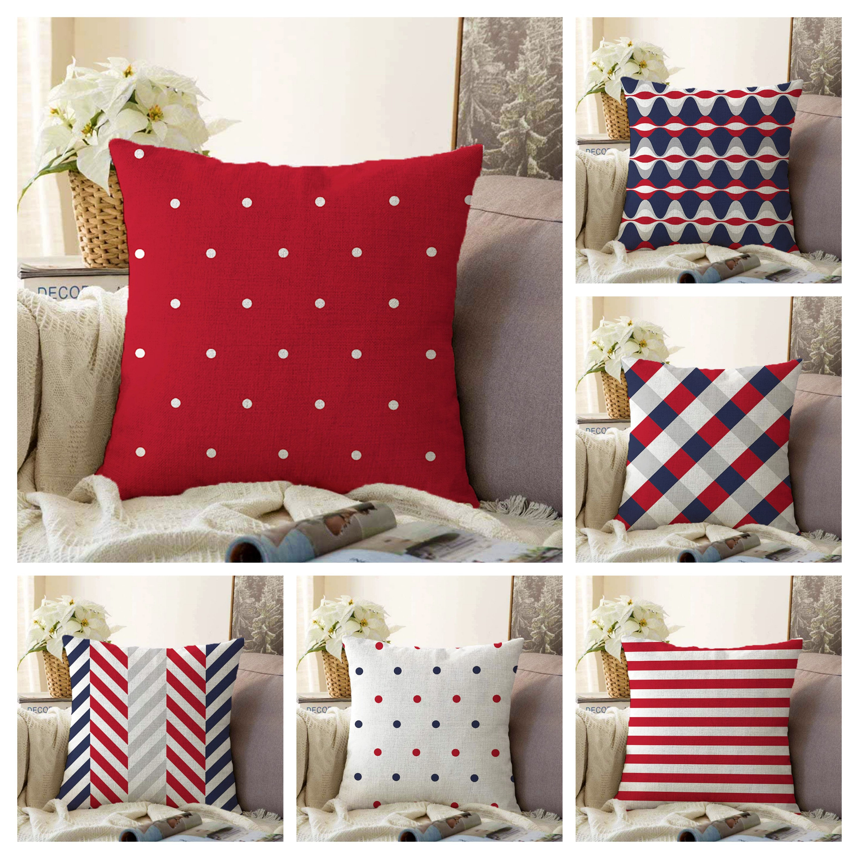 Red Gingham Cushion Etsy Singapore