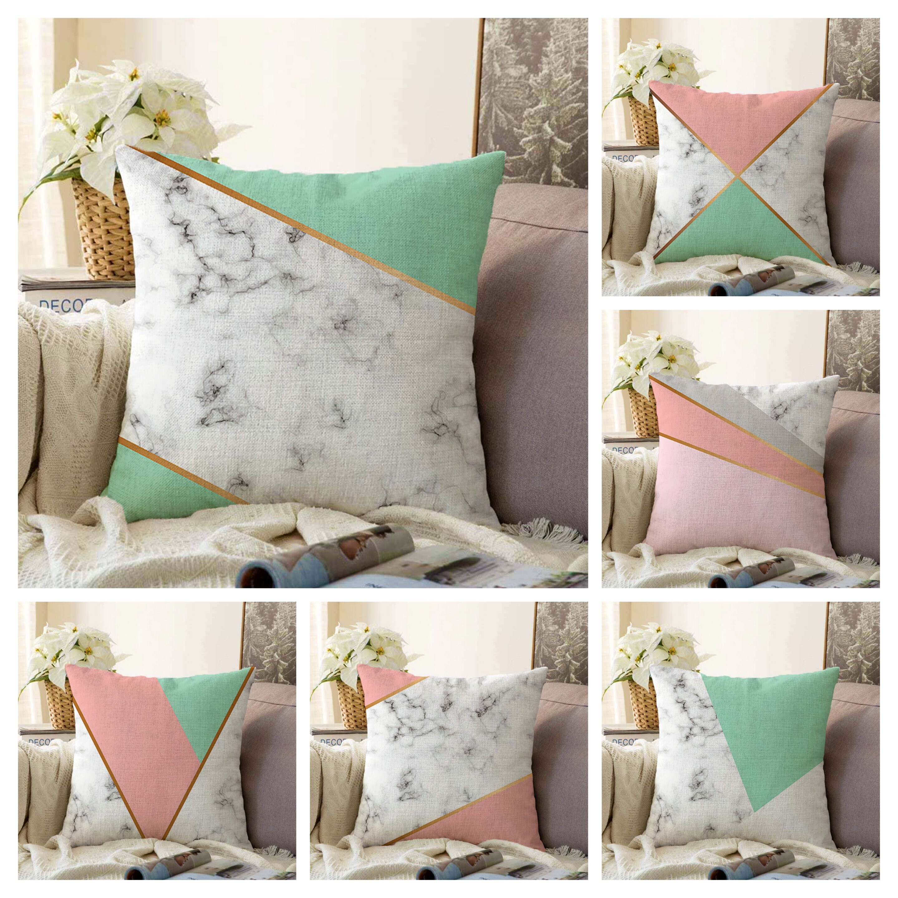 Pink marble pillow hotsell