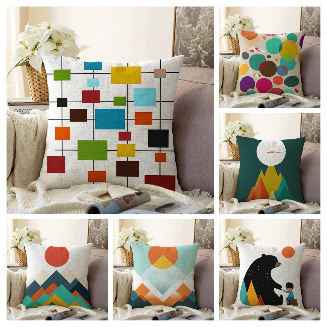 the pillows/REVIVAL　OF　MOTION　PICTURES Origin 21 Graphic Print Multi Rectangular Summer Lumbar