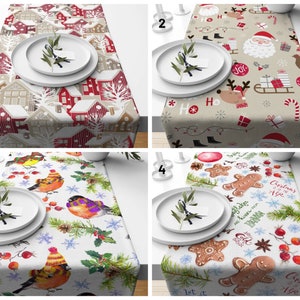 Winter Trend Table Runners,Christmas Table Runner,Santa Claus Table Runner,Merry Christmas Table Top,Xmas Present, Winter Theme,Gift For Her