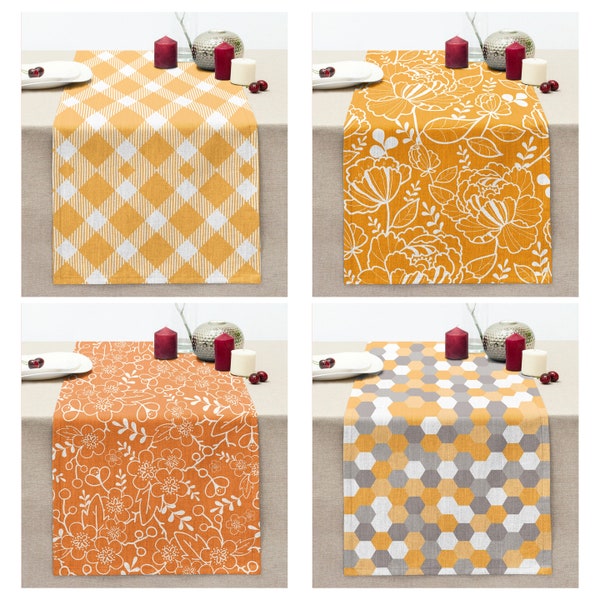 Orange Table Runner Etsy