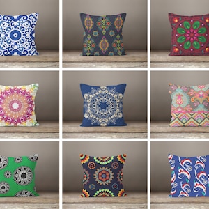 Tulip pillow case/Tapestry cushion cover/Kilim Pillow Cases/Geometric authentic throw cushion/Indoor&outdoor garden decor design