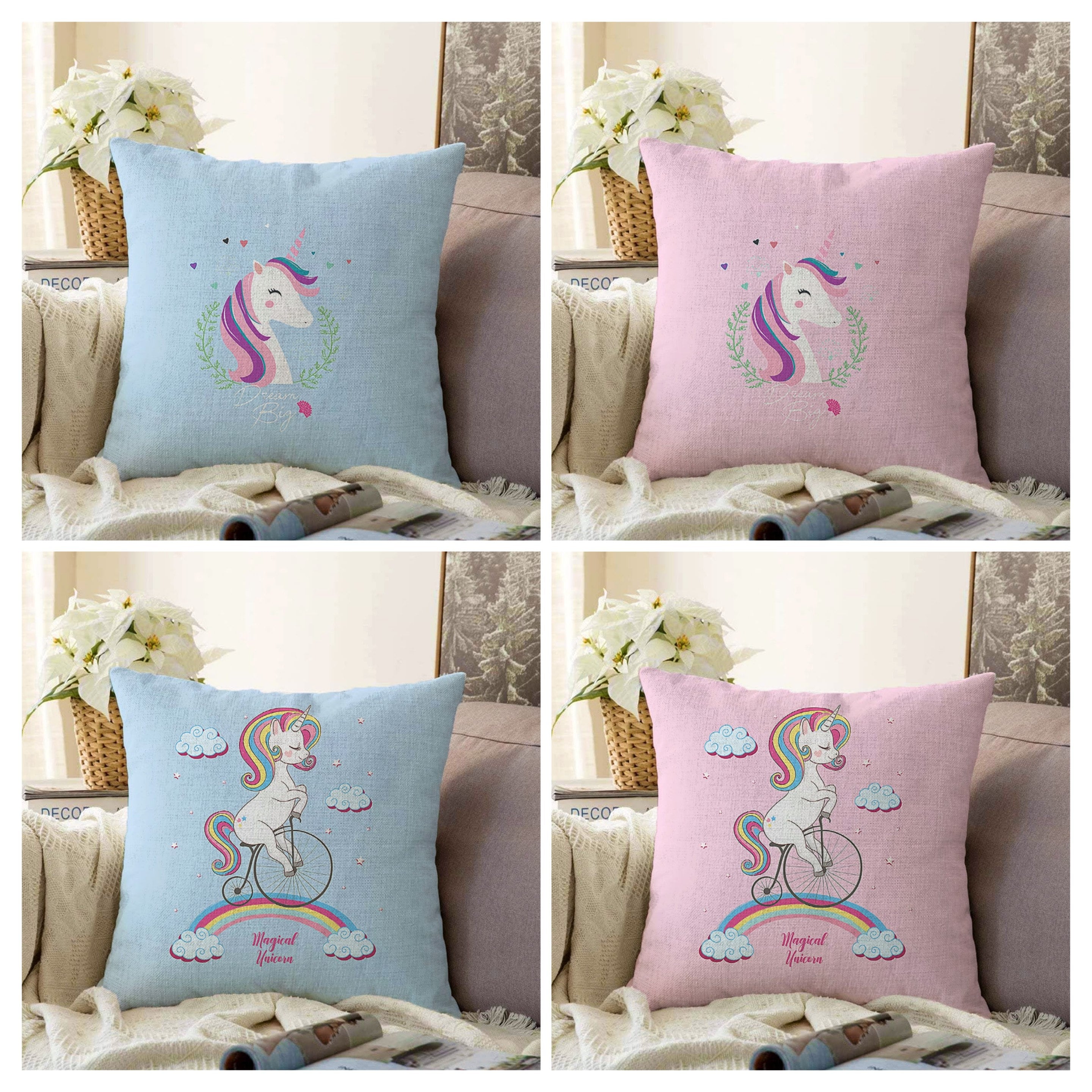 Unicorn top pillow case