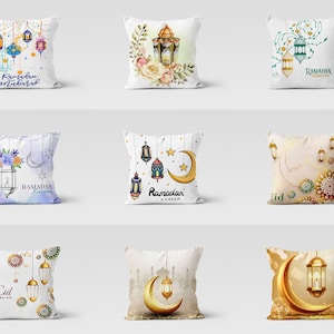 Eid Mubarak cushion cover|Islamic pillow case|Ramadan home decoration|Ramadan Kareem Gift for Muslims|Handmade material