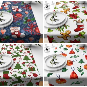 Christmas Table Runner,Festive Table Top,Unique Gift Idea, Christmas Decor,Merry Christmas Decorative Table Runner