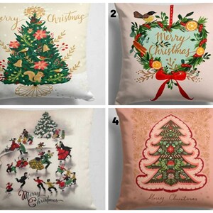 Fodera per cuscino con albero di pino/Fodera per cuscino con ghirlanda natalizia con albero di vetro/Fodera per cuscino natalizio per festival/Fodera per cuscino regalo di Natale/Regalo per lei