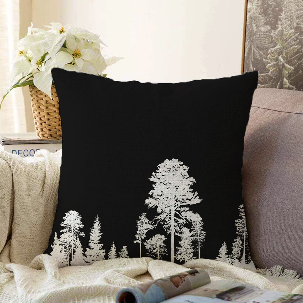 Decorative Pillow Coverbirds Cushion Casesconce Throw Pillowbedding Home  Decorhousewarming Gift Ideaswelcome Winter Home Decor 