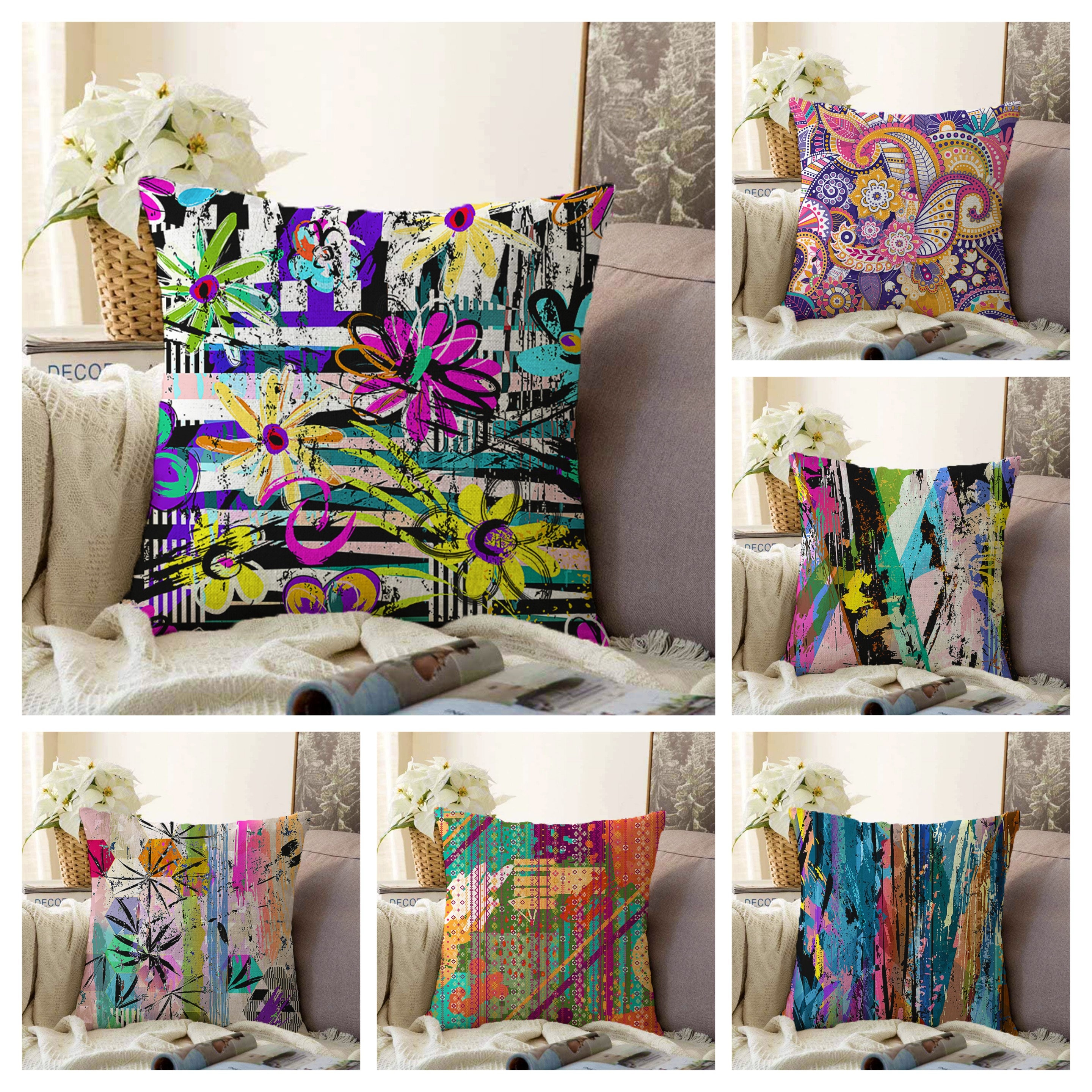 Multicolor cushion covers cheap