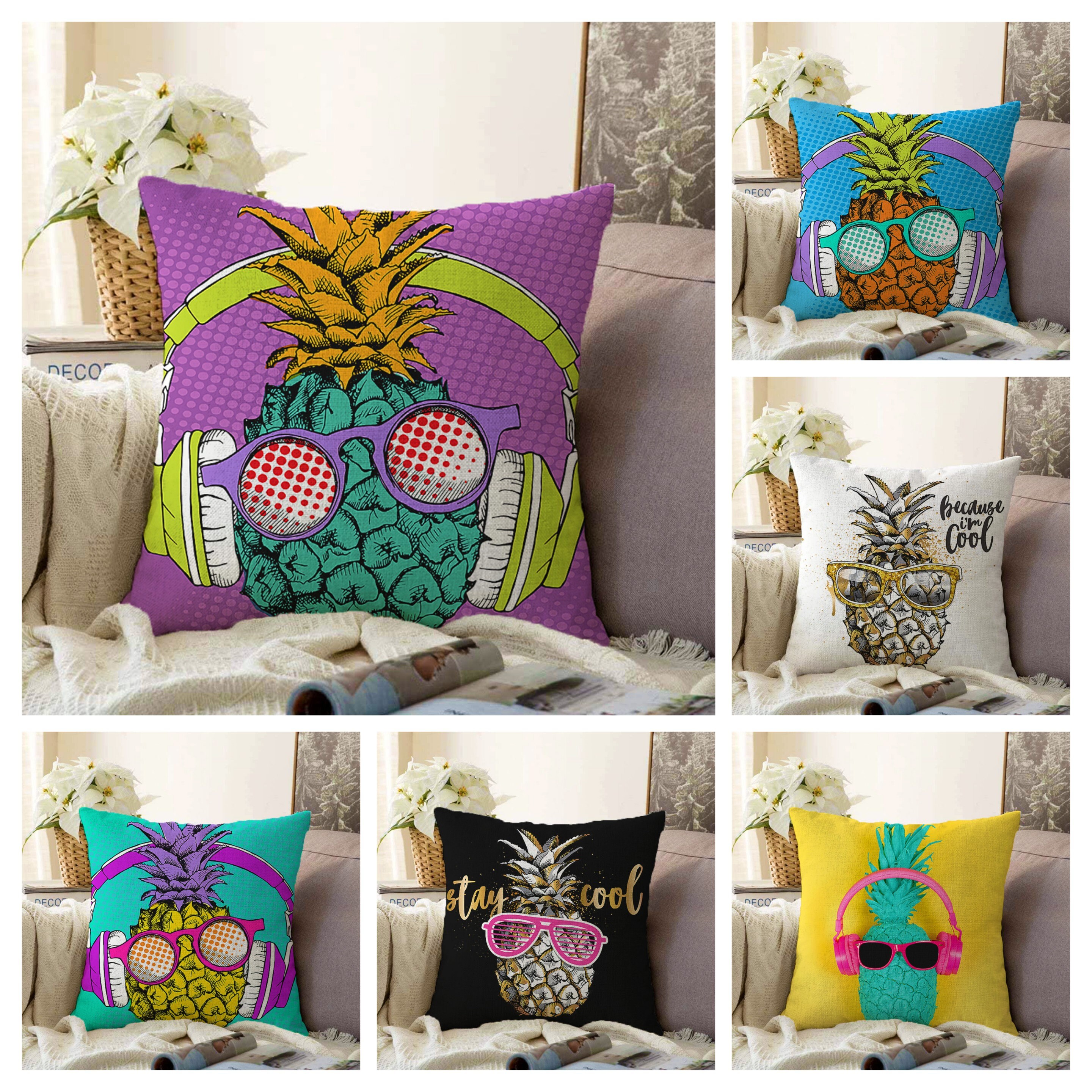 Gold pineapple cushion hot sale