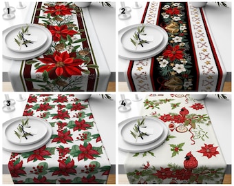 Merry Christmas Table Runner/Christmas Accent Table Cloth/Christmas Table Runners/Christmas Decorations/Christmas Party Table Decorations
