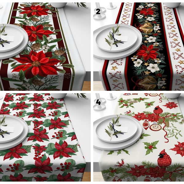 Merry Christmas Table Runner/Christmas Accent Table Cloth/Christmas Table Runners/Christmas Decorations/Christmas Party Table Decorations