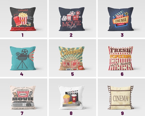 Cinema Movie Night Cushion Cover Movie Pillow Case Cinema Room