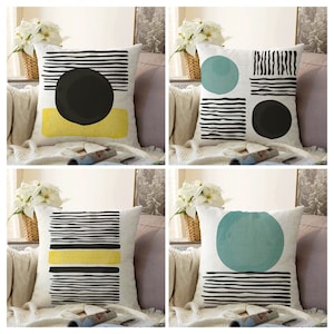 Mid Century Modern Cushion Cover|Abstract Pillow Case|Boho Living Room Decoration|Gift for her|Decorative Throw Pillow