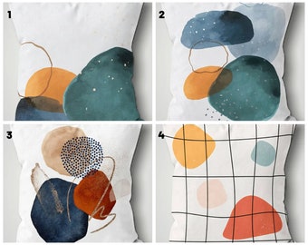 Funda de almohada geométrica abstracta/Funda de cojín con estampado artístico abstracto/Funda de almohada moderna/Cojín estilo bohemio de granja/Fundas de almohada minimalistas