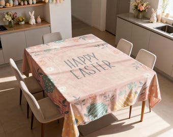 Fröhliche Ostern Tischdecke, Frühling Esstischdecke, Moderne Oster Dekor, Rechteckige Polyester Tischwäsche
