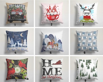 Regalos navideños y fundas de almohada de gnomos/funda de almohada con estampado de ciervo/funda de cojín para sofá/cubierta de almohada con diseño de oso polar/funda de cojín roja/regalo navideño