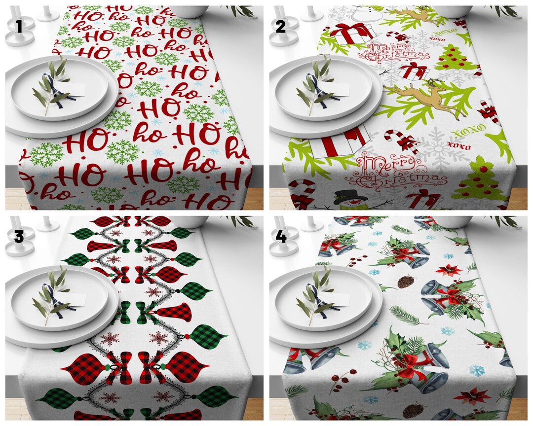 Christmas Table Runner Decor/christmas Accent Table Cloth/pine