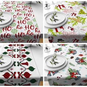 Christmas Table Runner Decor/Christmas Accent Table cloth/Pine Farmhouse Style Xmas Table cloth/Winter Trend Table Top/Christmas Gift