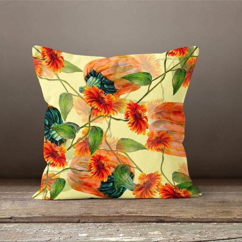 New! Spring 2023! Cheerful Big Yellow Flower Design Modern Throw Pillow  Cover by Domestica — Domestica
