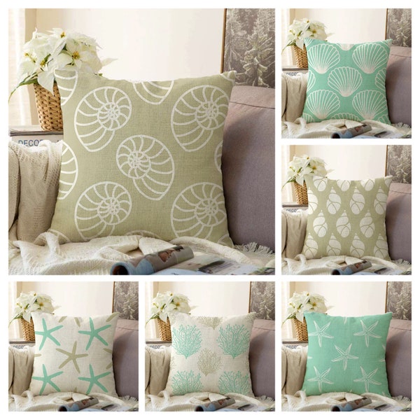 LARGE SQUARE CUSHION COASTAL TREASURE