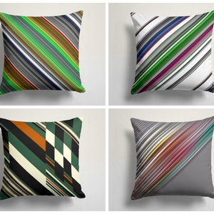 Abstract modern cushion cover/Housewarming party pillow case/Style original pillow/Color striped random pillow cover/Ikat cushion collection