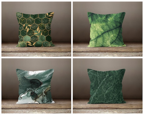 Marble Abstract Throw Pillow Covers Pack of 2 18x18 Inch (Earth