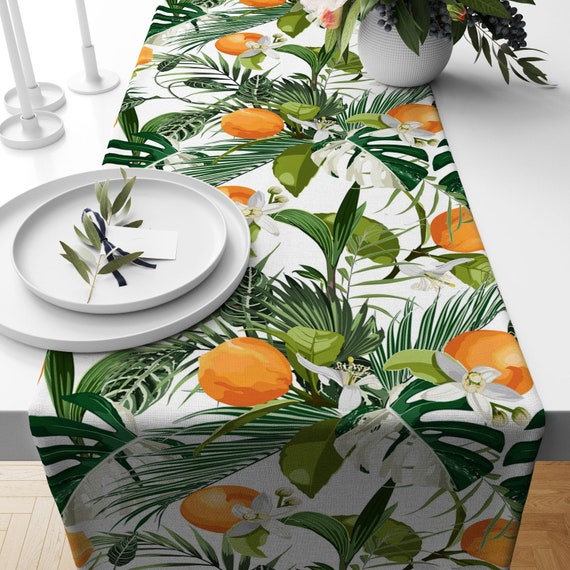 Tovaglia rettangolare con fiore di limone estivo decorazione per feste