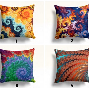 Vivid Colourful Cushion Cover, Multicolour Decorative Pillow Case, Modern Living Room Decoration, Bedroom Throw Pillow Top, Gift For Her