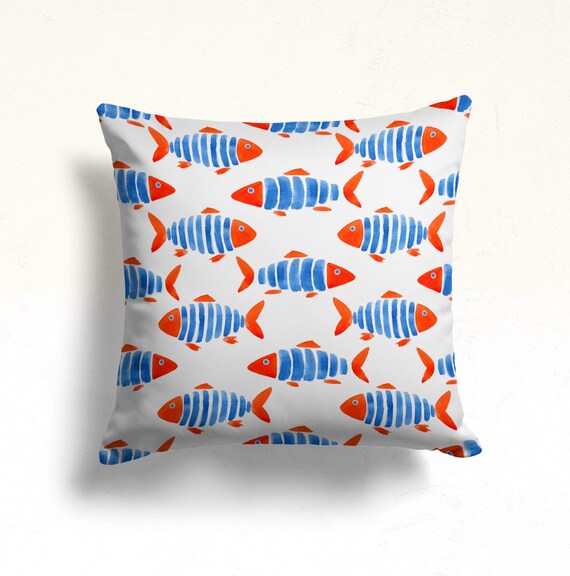 Fundas Cojines 50x50 Ballenas Con Algas, Conchas, Estrellas De Mar