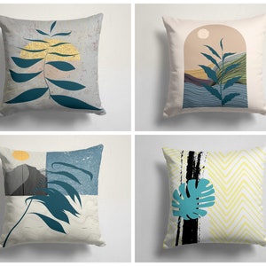 Abstract Cushion cover | Tea Party Pillow Case| Garden cushion cover|Gift for her | Handmade material/Sofa decor pillow cover