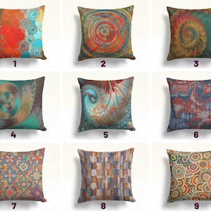 Colourful Pillow Cover, Decorative Cushion Case, Tapestry Living Room Decor, Abstract Cushion Case, Bedroom Textiles, Housewarming Gift