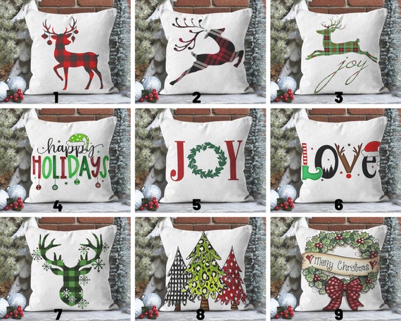 Lewondr Christmas Soft Velvet Throw Pillow Cover, 2 Pack Gold Deer Snowflake Embroidery Decorative Throw Pillow Case Luxury Sofa Cushion Cover For Home Christmas Decoration 20"x20"(50x50cm), Navy Blue