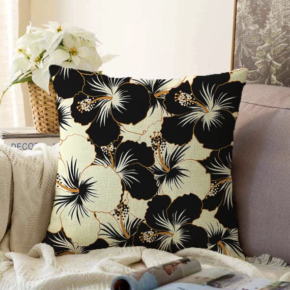 Yanutan Vintage Floral Velvet Throw Pillow Covers - 4-Pack Decorative Bloom Pillowcases For Sofa (20x20 Inch)