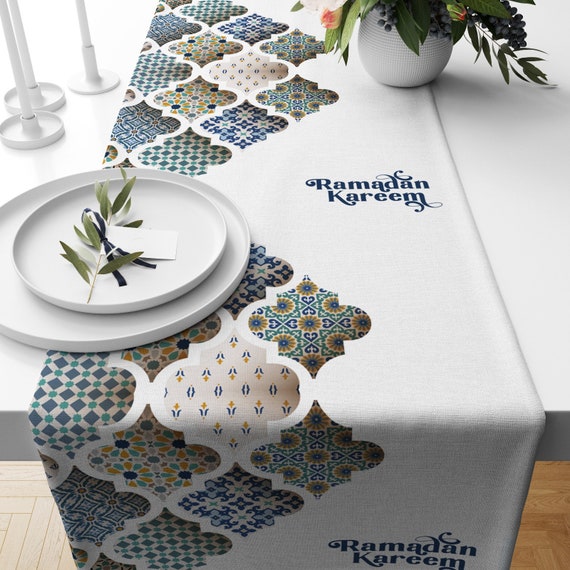 Decorazioni per la tavola del Ramadan/piano del tavolo Eid Mubarak/runner  islamico/Ramadan Kareem regalo per i musulmani/materiale fatto a mano -   Italia